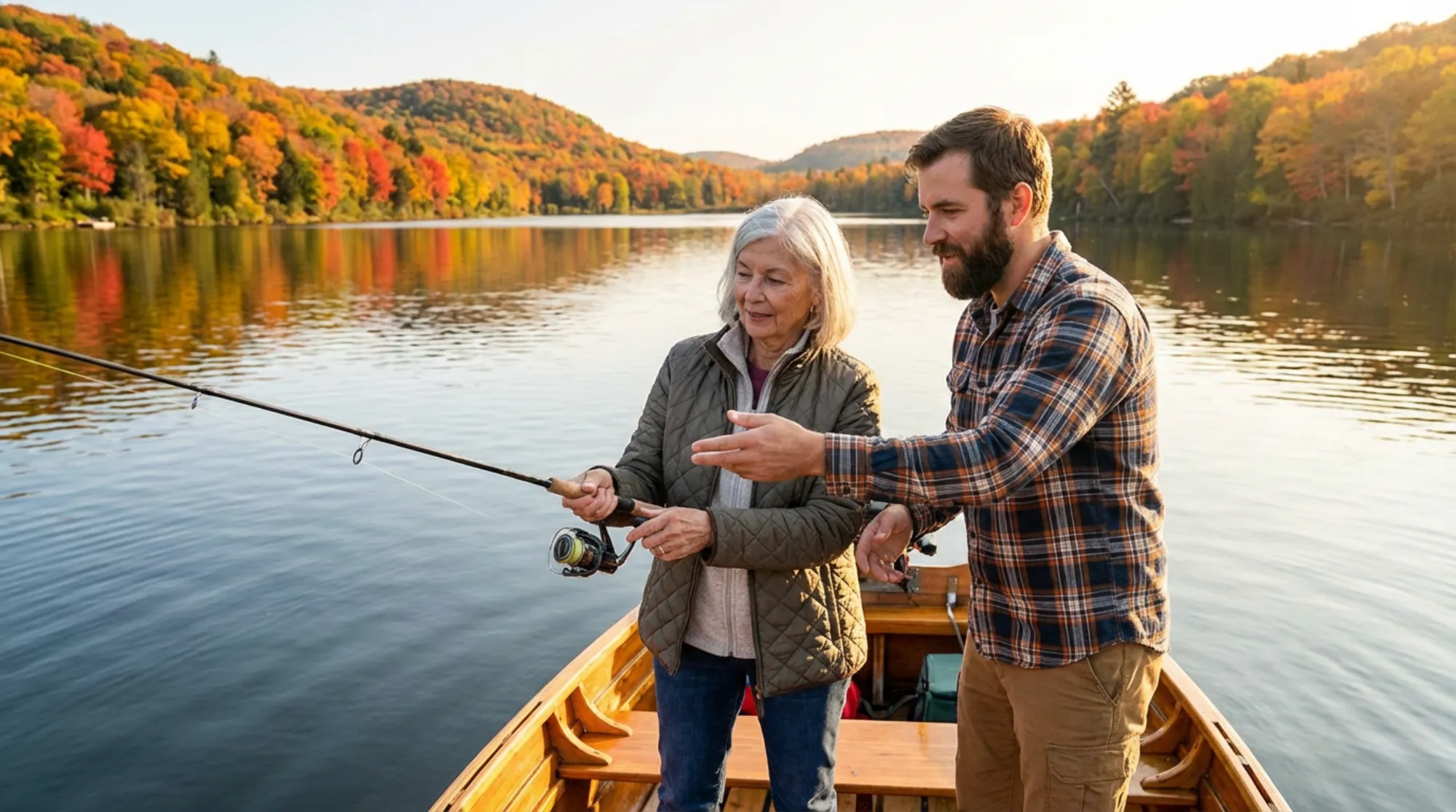 Fly fishing independent guide helping an angler on a private river